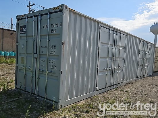 40' HC Multi Door Container, 2 Doors, Lock Box, Side Forklift Pockets