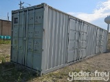 40' HC Multi Door Container, 2 Doors, Lock Box, Side Forklift Pockets