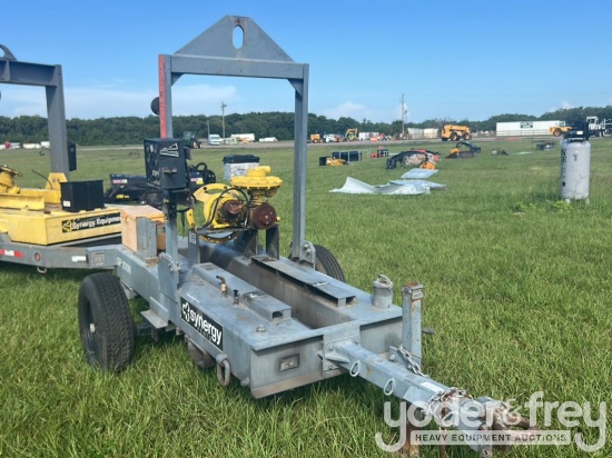 6" Trash Water Pump Frame, Trailer Mounted, (No Engine, No Pump)
