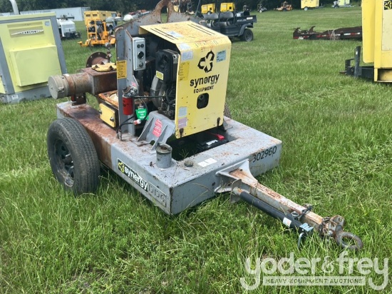 Myers Seth 6" Double Diaphragm Water Pump, Single Axle Trailer