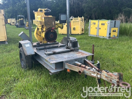 6" Trash Water Pump, Single Axle Trailer (Spares)