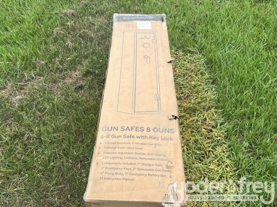 Unused 2026 Onshine 6-8 Gun Safe with Key Lock, 2 Movable Gun Rests, Electronic Lock, Mechanical Key
