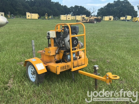 2022 4" MWI DDP004Y Double Diaphragm Pump, Trailer Mounted