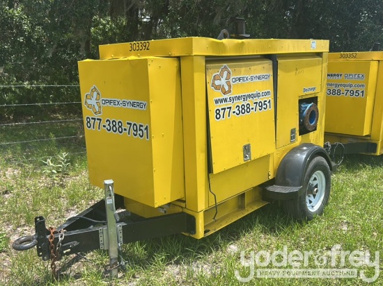 6" Trash AP-ST-SA-D-S Water Pump, Single Axle Trailer