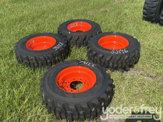Unused 10-16.5 Tires w/ Rims to suit Bobcat, (4 of)