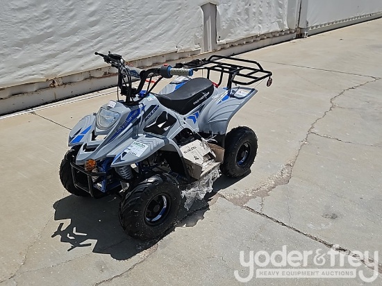 Unused 110CC Boulder 4 Stroke ATV with Electric Start, Remote Control Speed Limiter/ Kill Switch, Bl