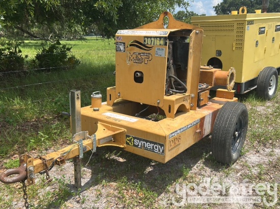 6" DBL-Diaphragm DDOP-D-T Water Pump, Single Axle Trailer