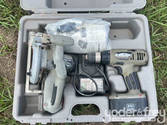 Porter Cable Professional Power Tool c/w Saw, Cordless Hammer Drill