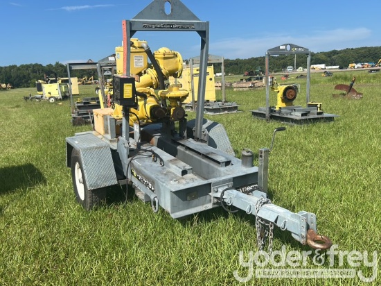 6" Trash Water Pump, Single Axle Trailer (Spares)