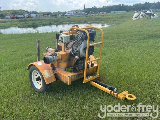 2022 4" MWI DDP004Y Double Diaphragm Pump, Trailer Mounted