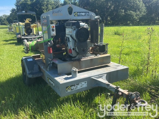 8" Dbl-Diaphragm DD-OP-D-T Water Pump, Twin Axle Trailer