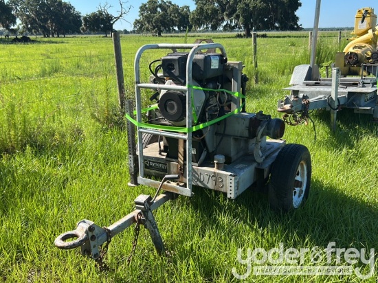 4" DD Water Pump, Single Axle Trailer