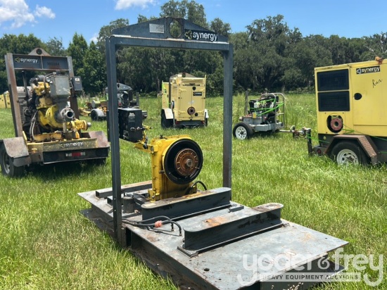 Skid Mounted 8" Rotary Water Pump (Spares, Missing Parts)