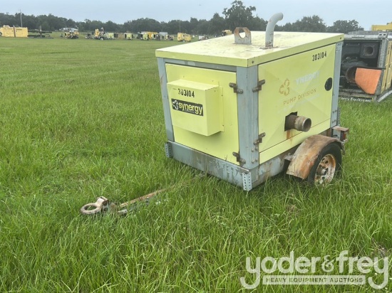 4" Double Diaphragm Water Pump, Single Axle Trailer