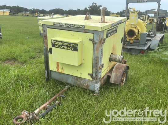 4" Double Diaphragm Water Pump, Single Axle Trailer