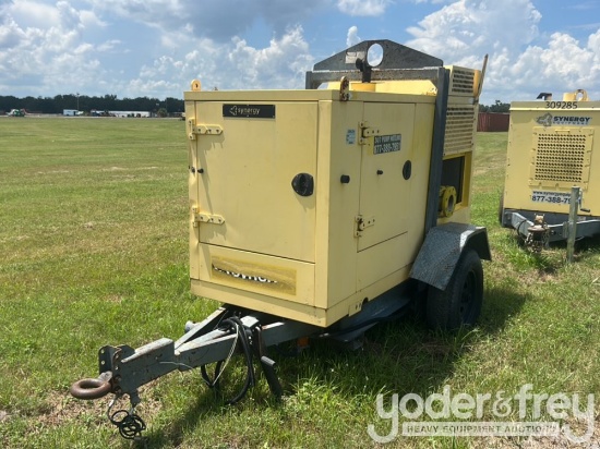 4" Centrif Trash Ck Water Pump, Single Axle Trailer