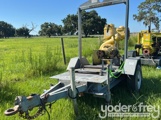 6" Trash Water Pump, Single Axle Trailer (Spares)