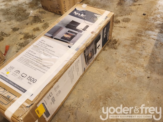 Style Selections 48" Electric Fireplace (Damaged)