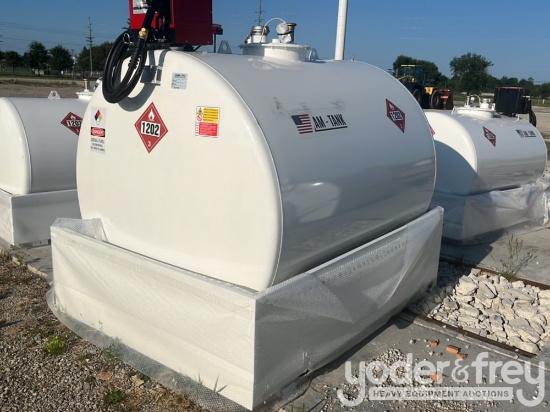 Unused 2026 AM - Tank 1000 Gallon Diesel Tank c/w Electric Pump, Manual Nozzle