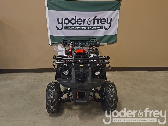 Unused 125CC ATV, 4 Stroke with Electric Start, Remote Control Speed Limiter/Kill Switch, Black