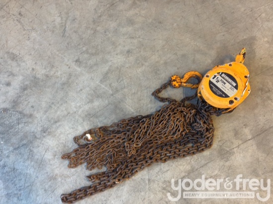 Harrington CF4-4399,1 1/2 Ton Chain Hoist