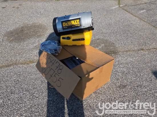 Unused Dewalt 68,000 BTU Forced Air Heater 20 Volt, Battery or 120 Volt AC