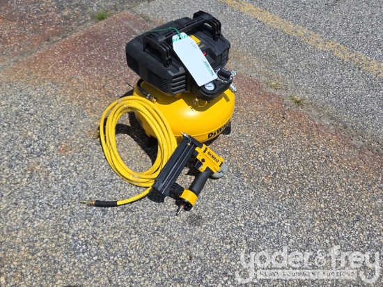 Unused Dewalt Pancake Air Compressor c/w Air Nailer