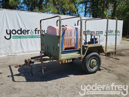 6' x 8' Single Axle Trailer, Sprayer