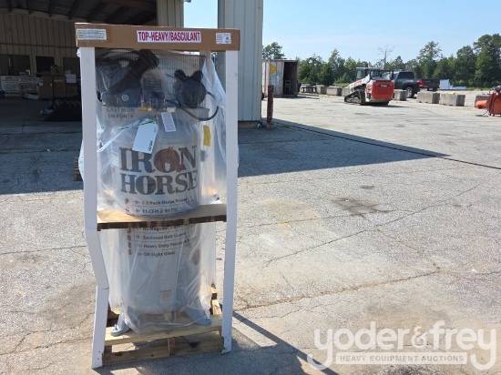 Unused Iron Horse 6 HP 60 Gal Shop Air Compressor, V-Twin Cast Iron Pump, Hi-Flo, 135 PSI, 11.2 CFM(