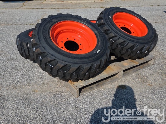 Unused 10-16.5 Tires w/ Rims to suit Bobcat Skidsteer (4 of)