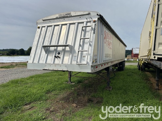 2007 Dakota 1D9 Hopper Bottom Trailer, All Aluminum c/w Tarp, Dual Tandem