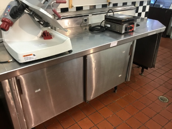 8' STAINLESS STEEL DELI COUNTER
