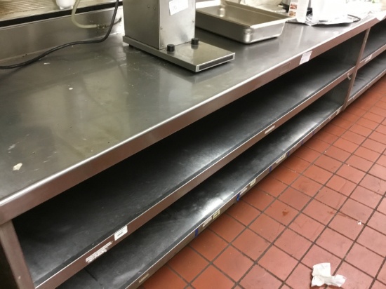 8' STAINLESS STEEL DELI PREP COUNTER