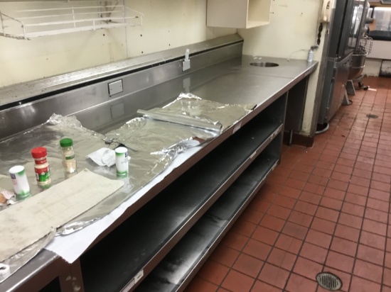 8' STAINLESS STEEL DELI PREP COUNTER