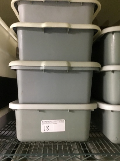 4 GREY HAMBURGER TUBS