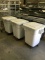 LOT OF WHITE TRASH CANS