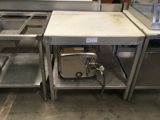 3' POLY TOP TABLE W/UNDER SHELVE