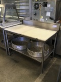 4' POLY TOP TABLE W/UNDER SHELVE