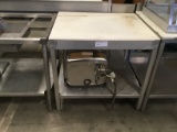 3' POLY TOP TABLE W/UNDER SHELVE