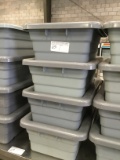4 HAMBURGER TUBS W/LIDS