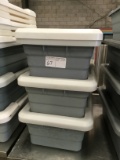 3 HAMBURGER TUBS W/LIDS