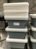 3 HAMBURGER TUBS W/LIDS