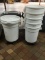 One lot 6 trash cans