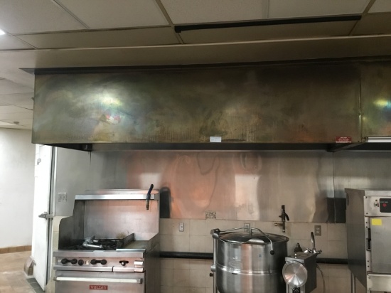 9' SS exhaust hood copper trim
