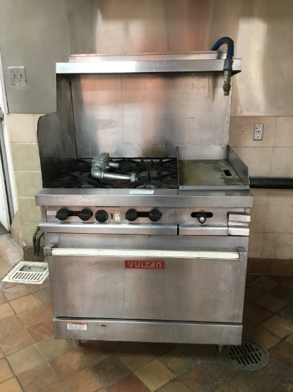4 burner stovetop with gridle and oven GAS