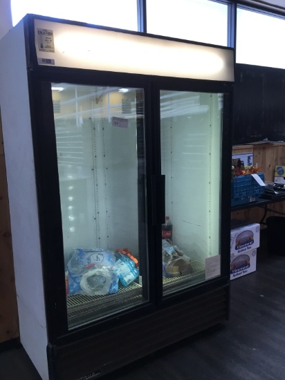 2 Door glass reach in cooler