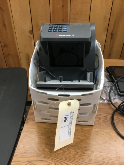 Hand punch time clock