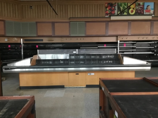16' refrigerated island produce case