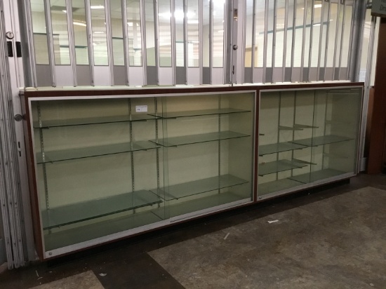 Pharmacy upright glass show cases