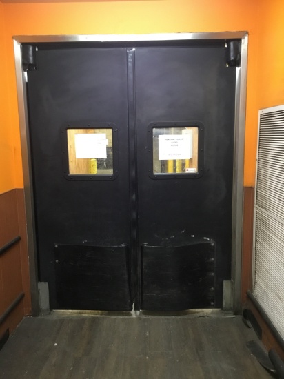 2 swinging impact doors